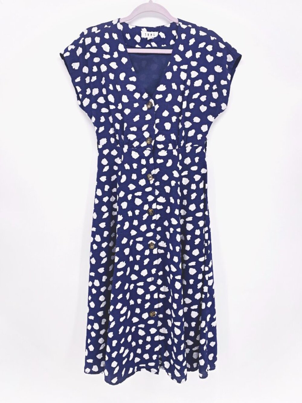 THML Spotted Button Down Midi Dress